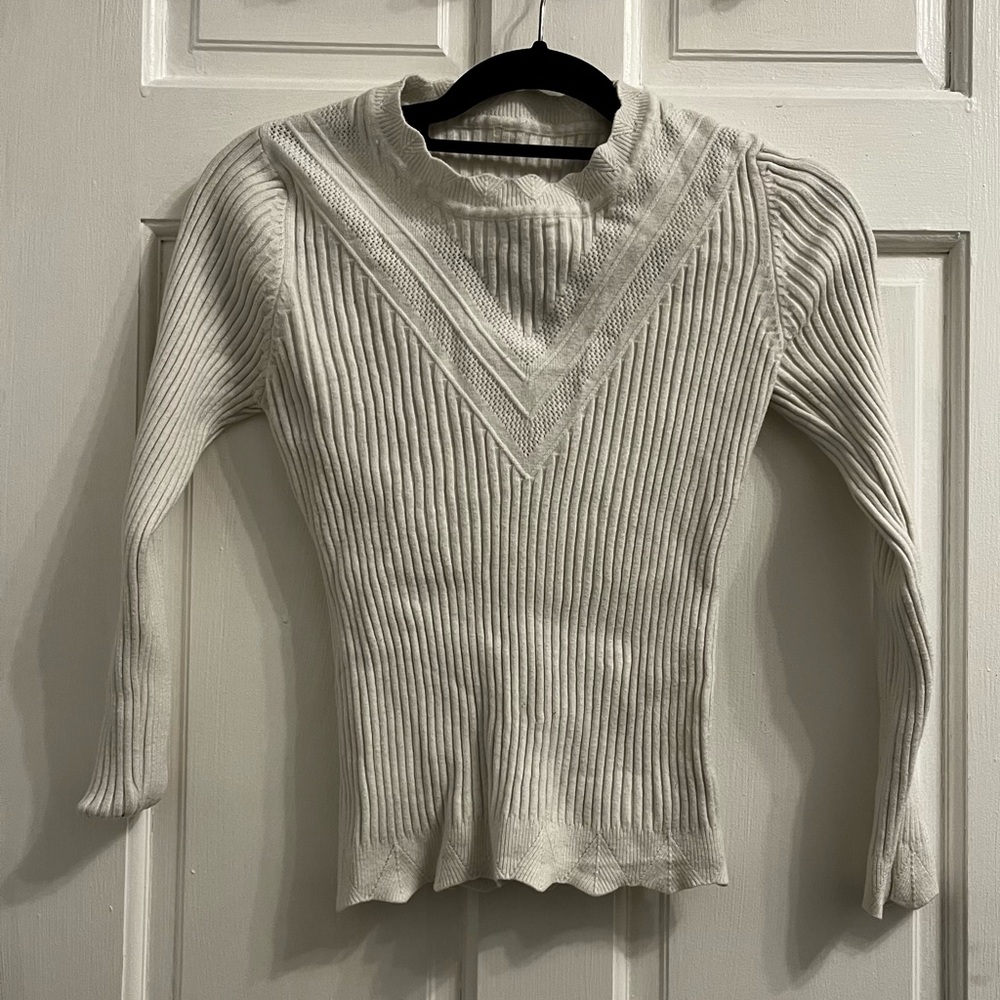 white winter thick tight long sleeve shirt